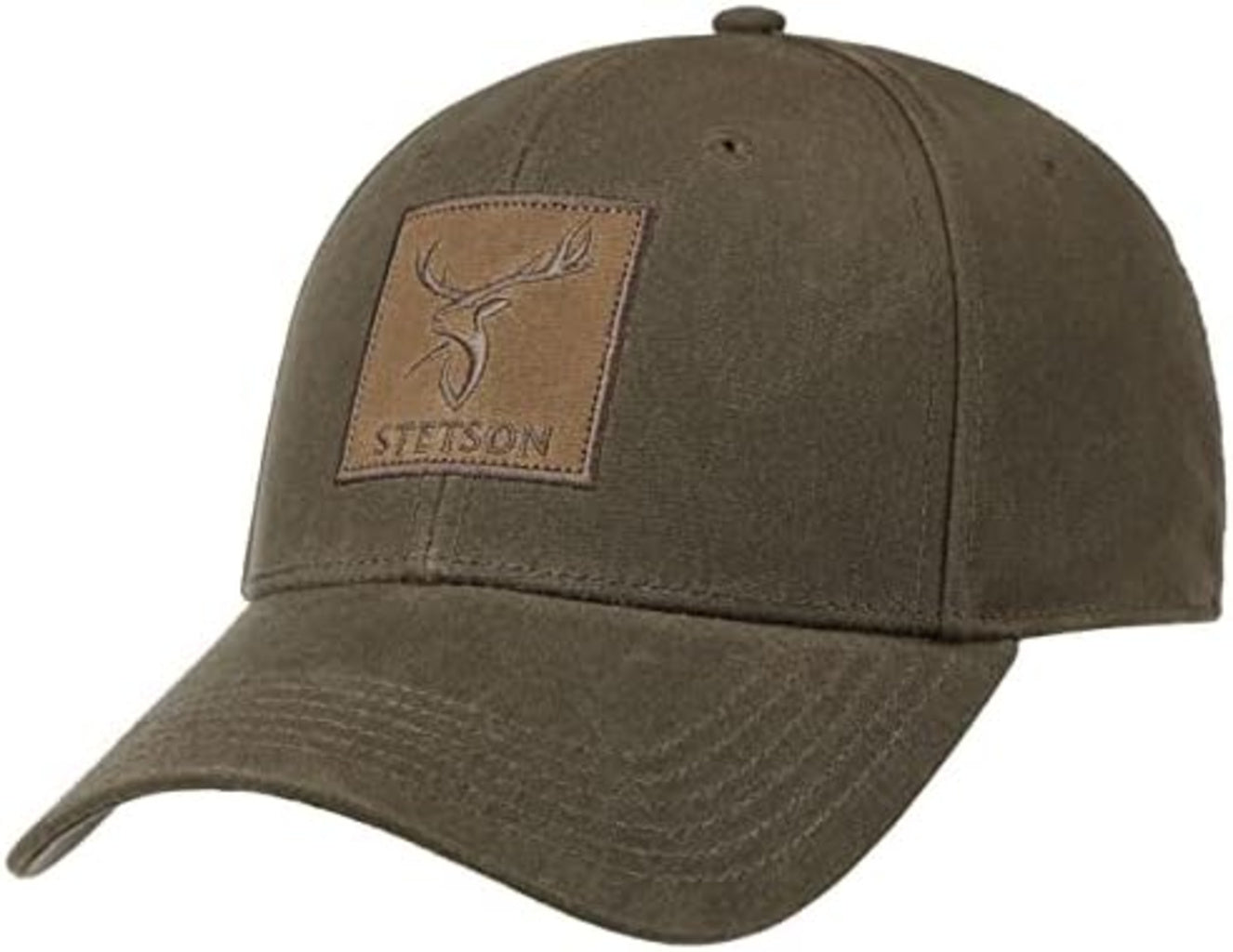 STETSON CAP BASEBALL VINTAGE WAX DEER OLIVE