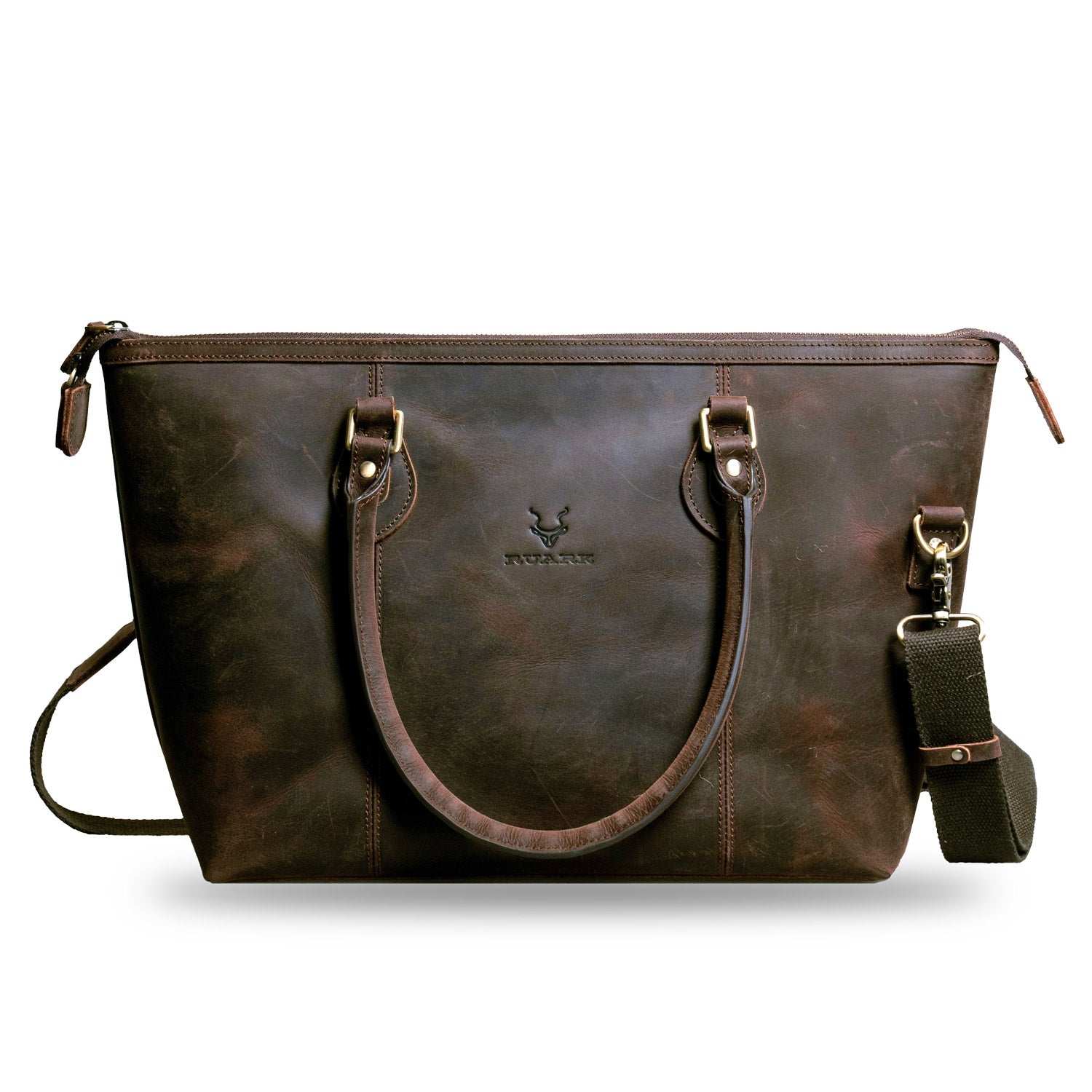 RUARK NAIROBI LEATHER HOLDALL BAG BROWN