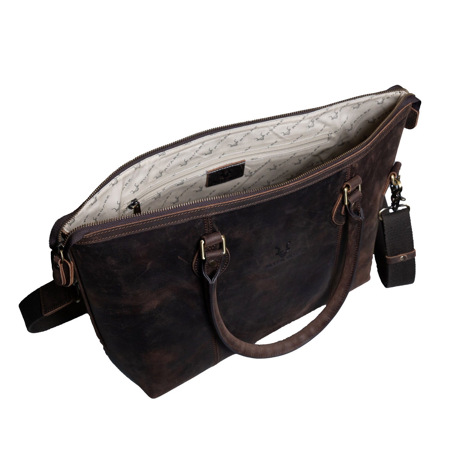 RUARK NAIROBI LEATHER HOLDALL BAG BROWN