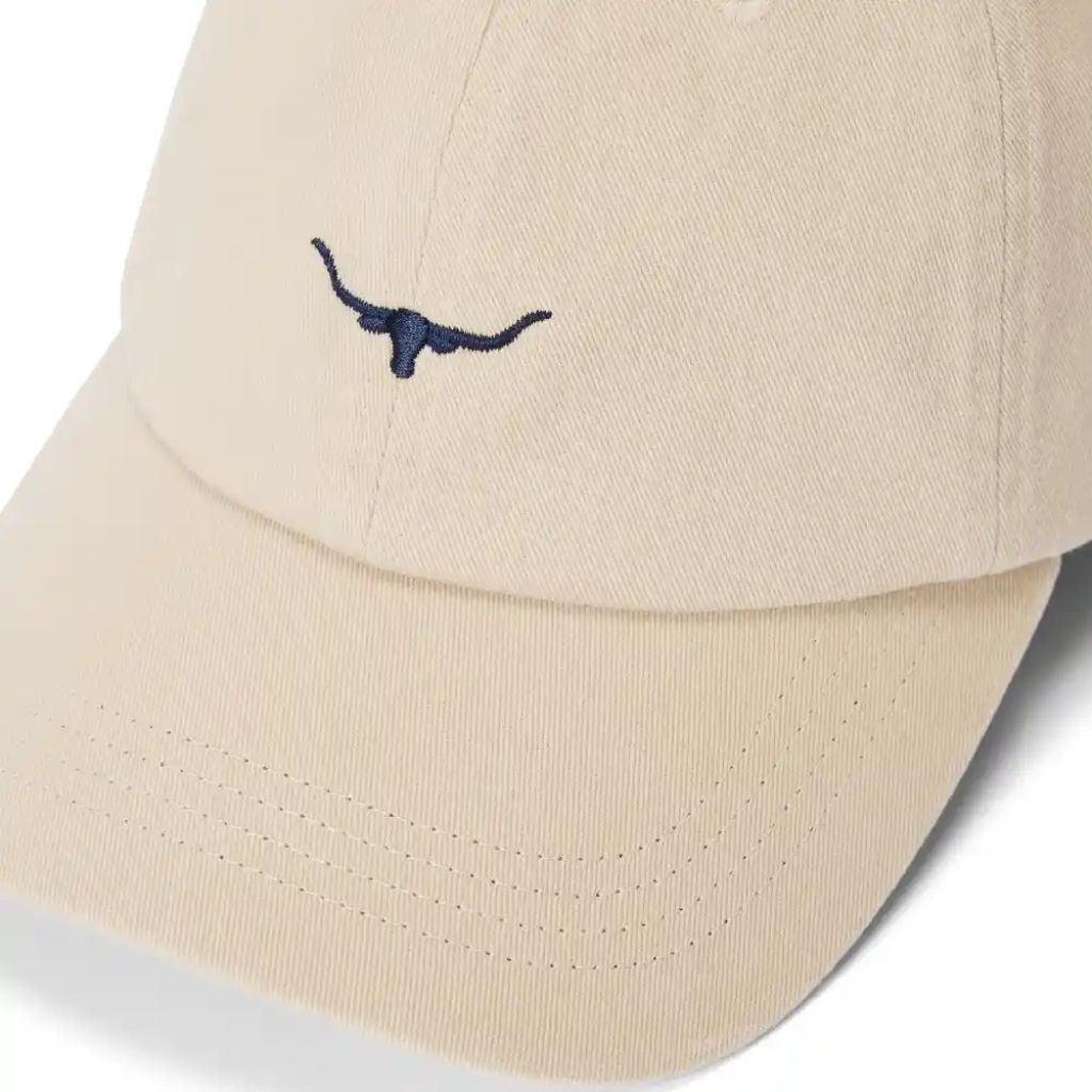 R.M WILLIAMS CAP MINI LONGHORN TWILL ECRU OSFM