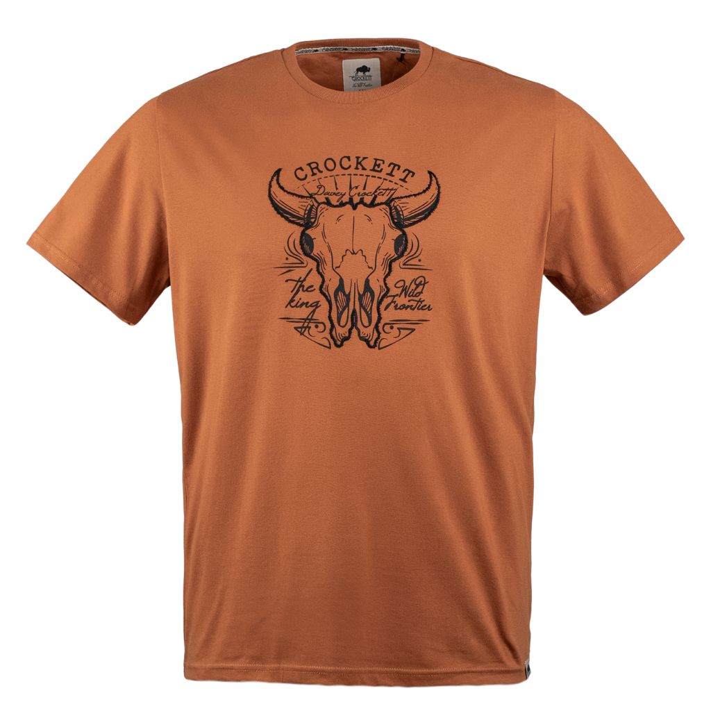 CROCKETT® T-SHIRT MEN WILD WEST RUST