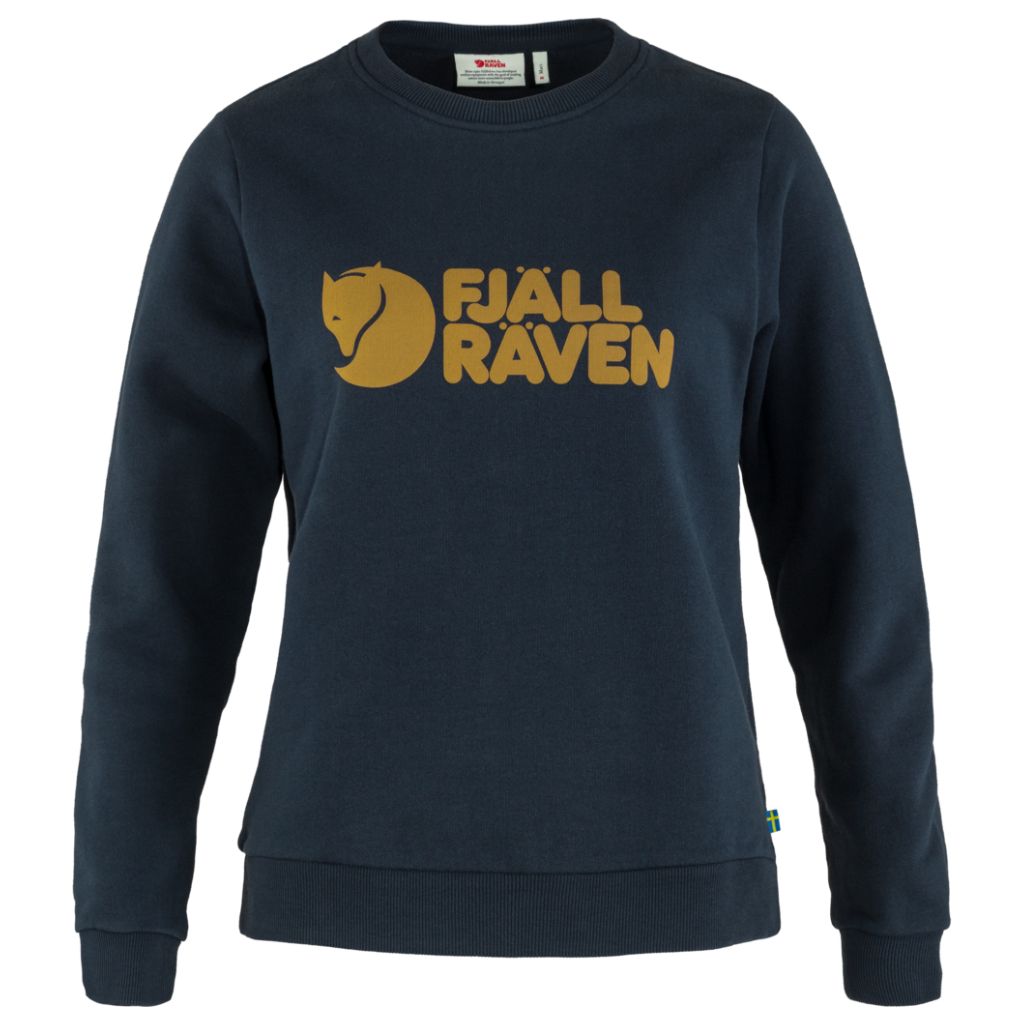 FJALLRAVEN SWEATER LADIES LOGO DARK NAVY