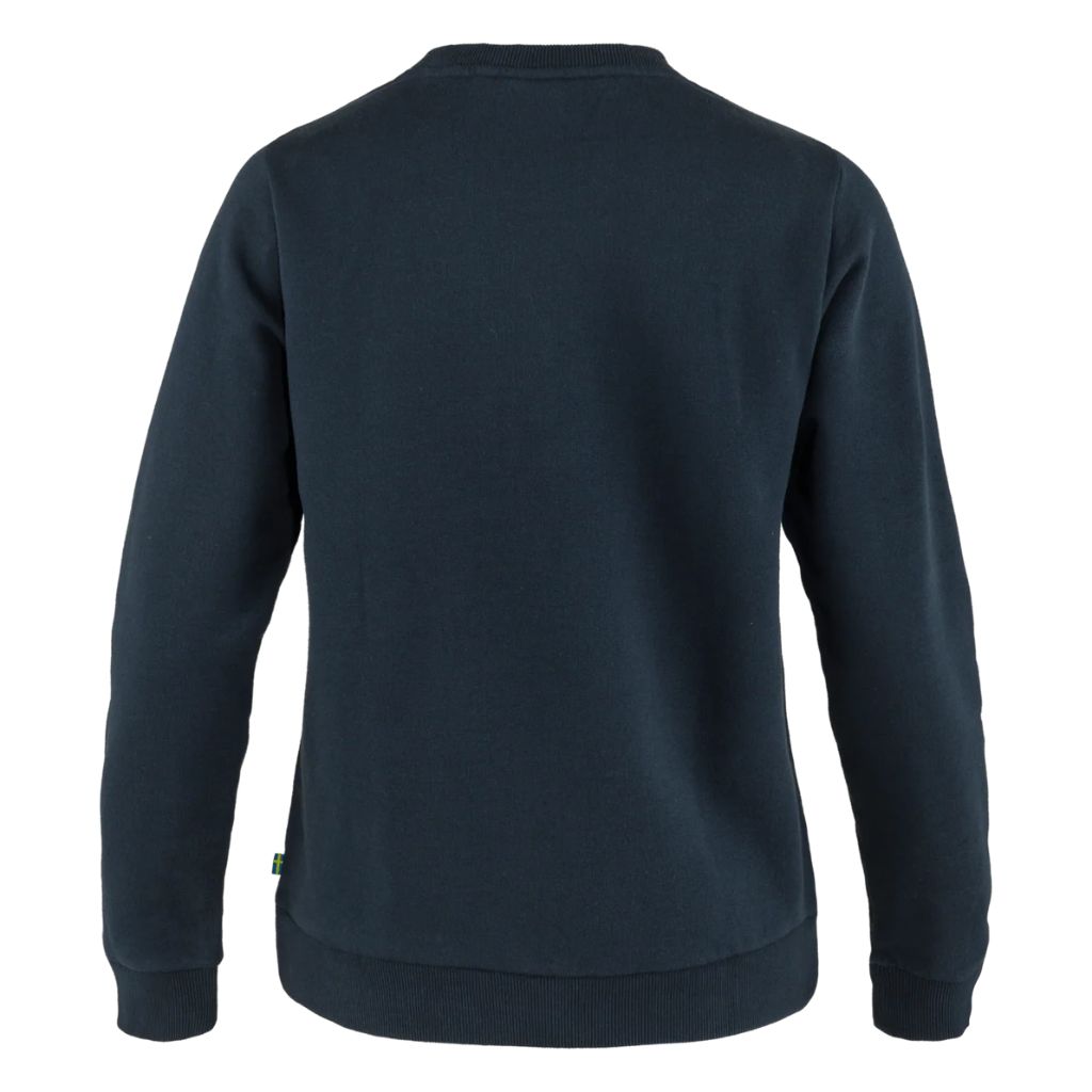 FJALLRAVEN SWEATER LADIES LOGO DARK NAVY