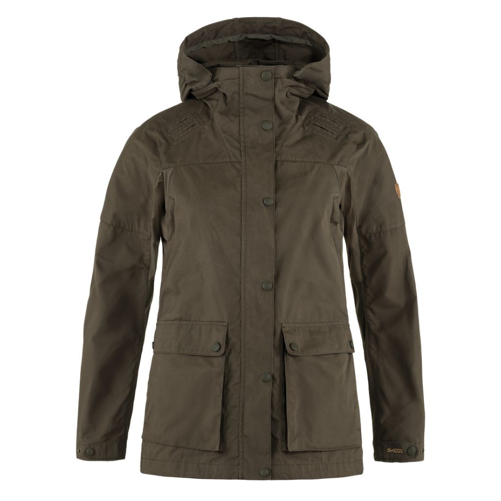 FJALLRAVEN JACKET LADIES FOREST HYBRID DARK OLIVE
