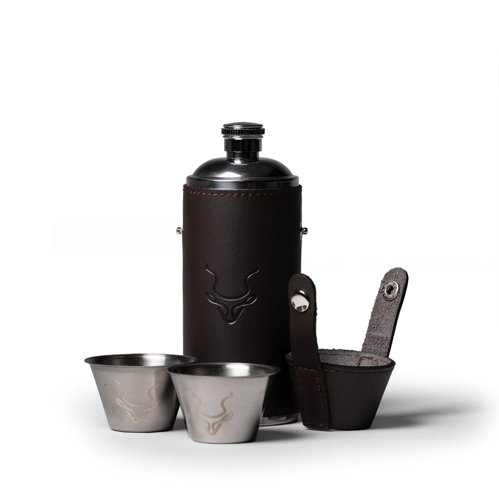 RUARK® FLASK HUNTER 240ML WITH TWO SHOT CUPS