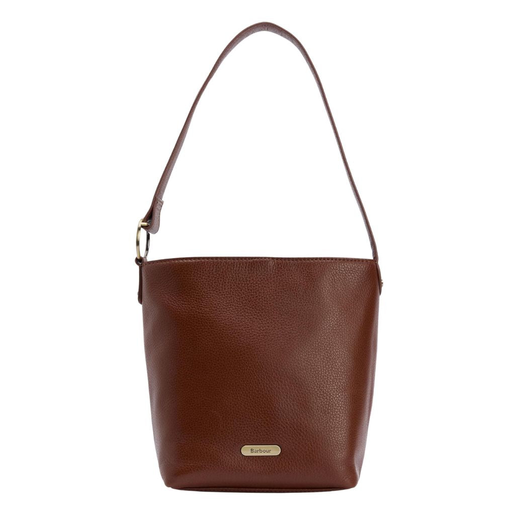 BARBOUR CEDAR LEATHER BUCKET BAG LADIES