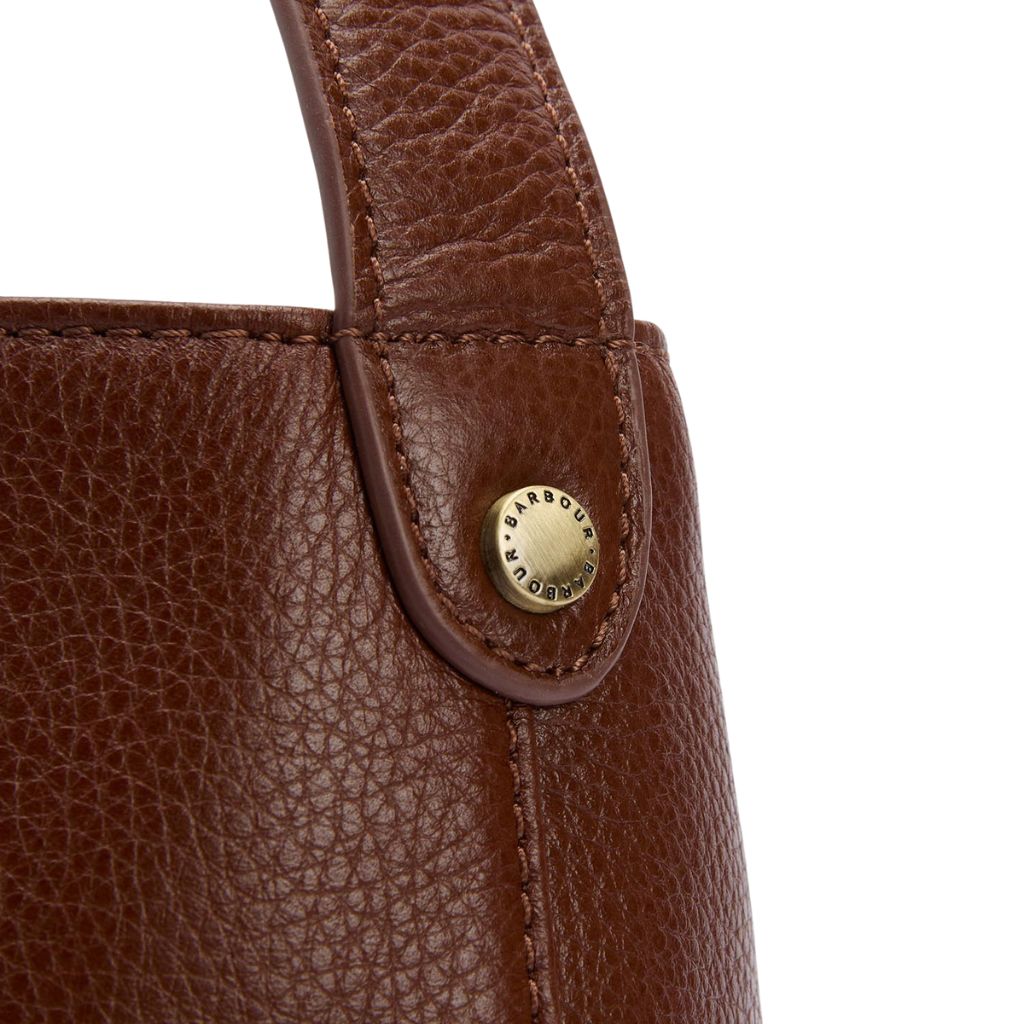 BARBOUR CEDAR LEATHER BUCKET BAG LADIES