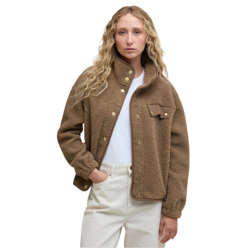 BARBOUR MABEL FLEECE JACKET MILITARY BROWN