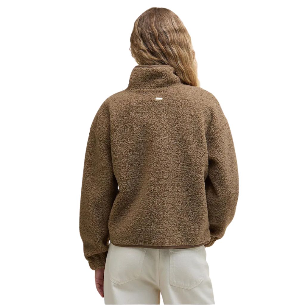 BARBOUR MABEL FLEECE JACKET MILITARY BROWN