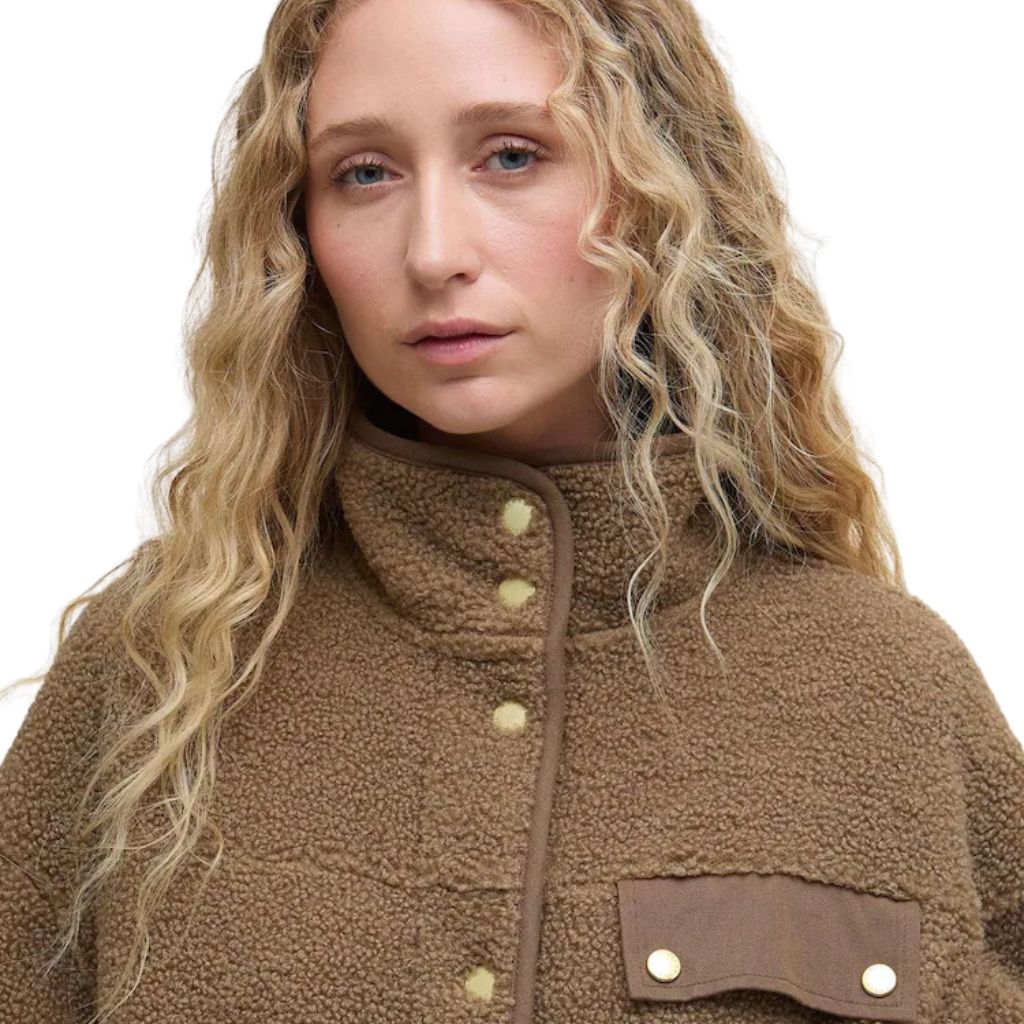 BARBOUR MABEL FLEECE JACKET MILITARY BROWN