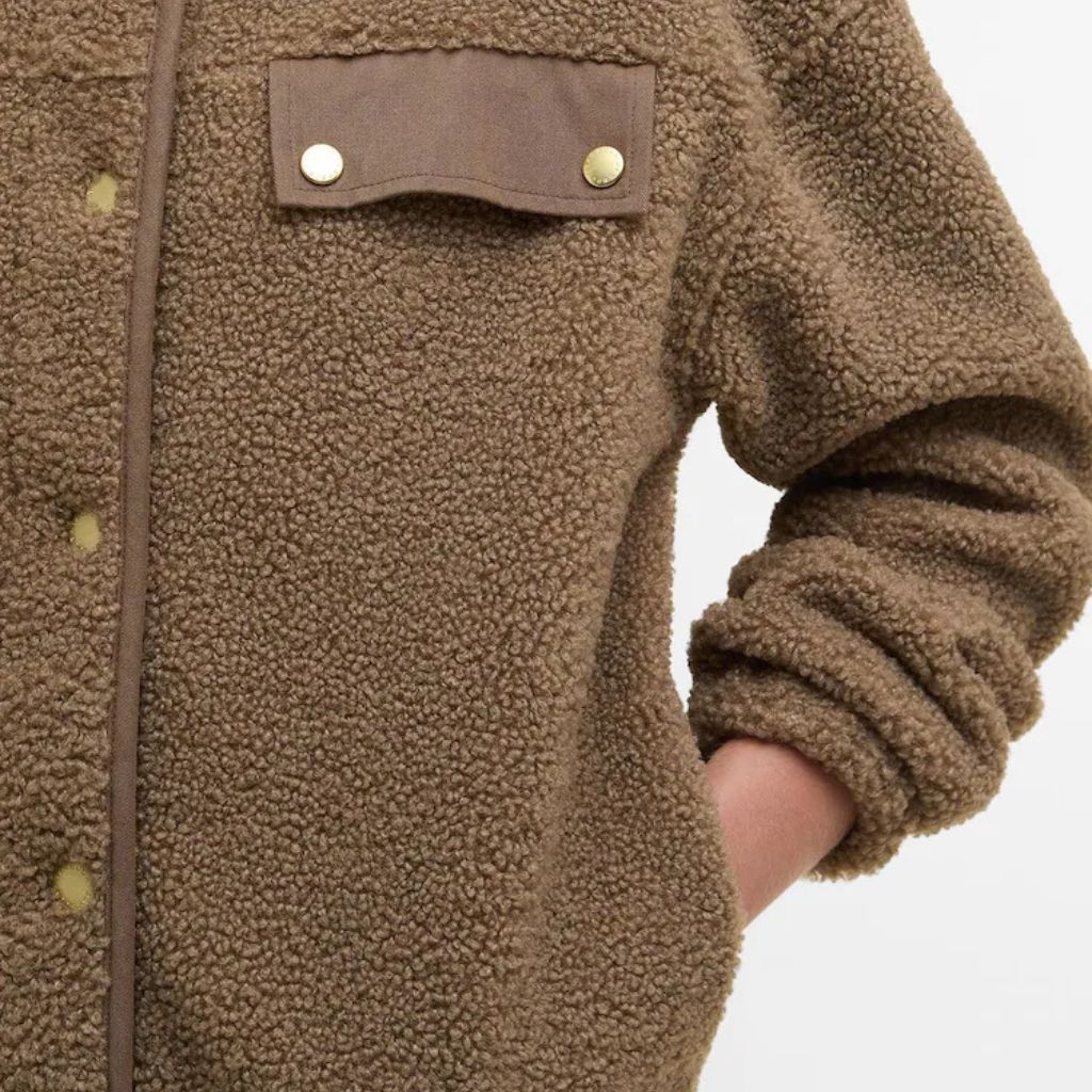 BARBOUR MABEL FLEECE JACKET MILITARY BROWN