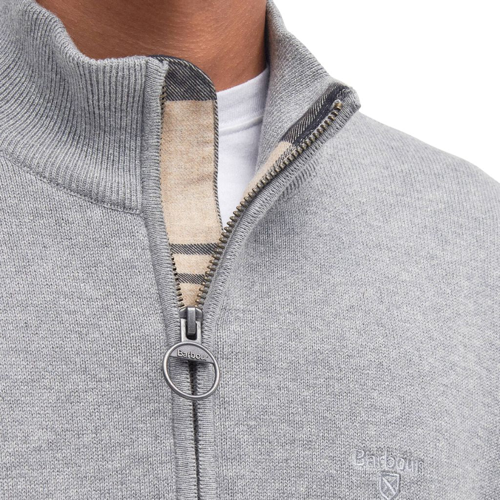 BARBOUR COTTON 1/2 KNIT SWEATER MEN