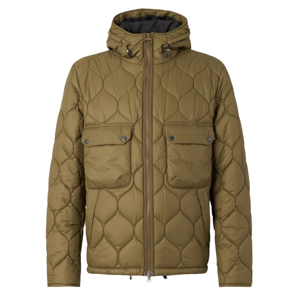 BARBOUR SPEY HOODED QUILTED JACKET MENS