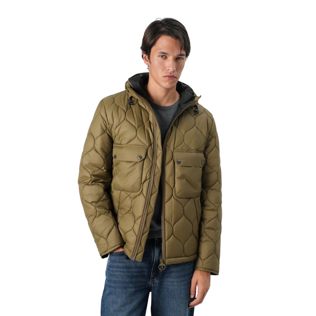 BARBOUR SPEY HOODED QUILTED JACKET MENS