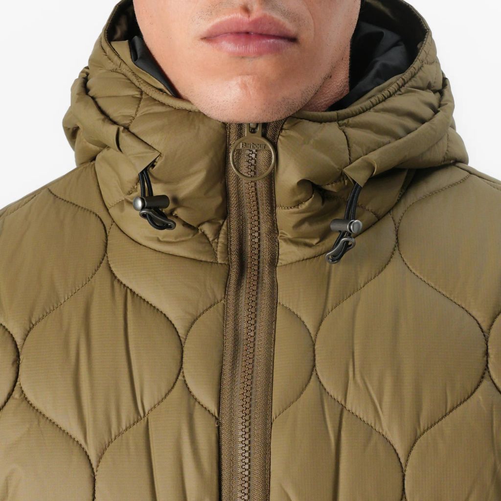 BARBOUR SPEY HOODED QUILTED JACKET MENS