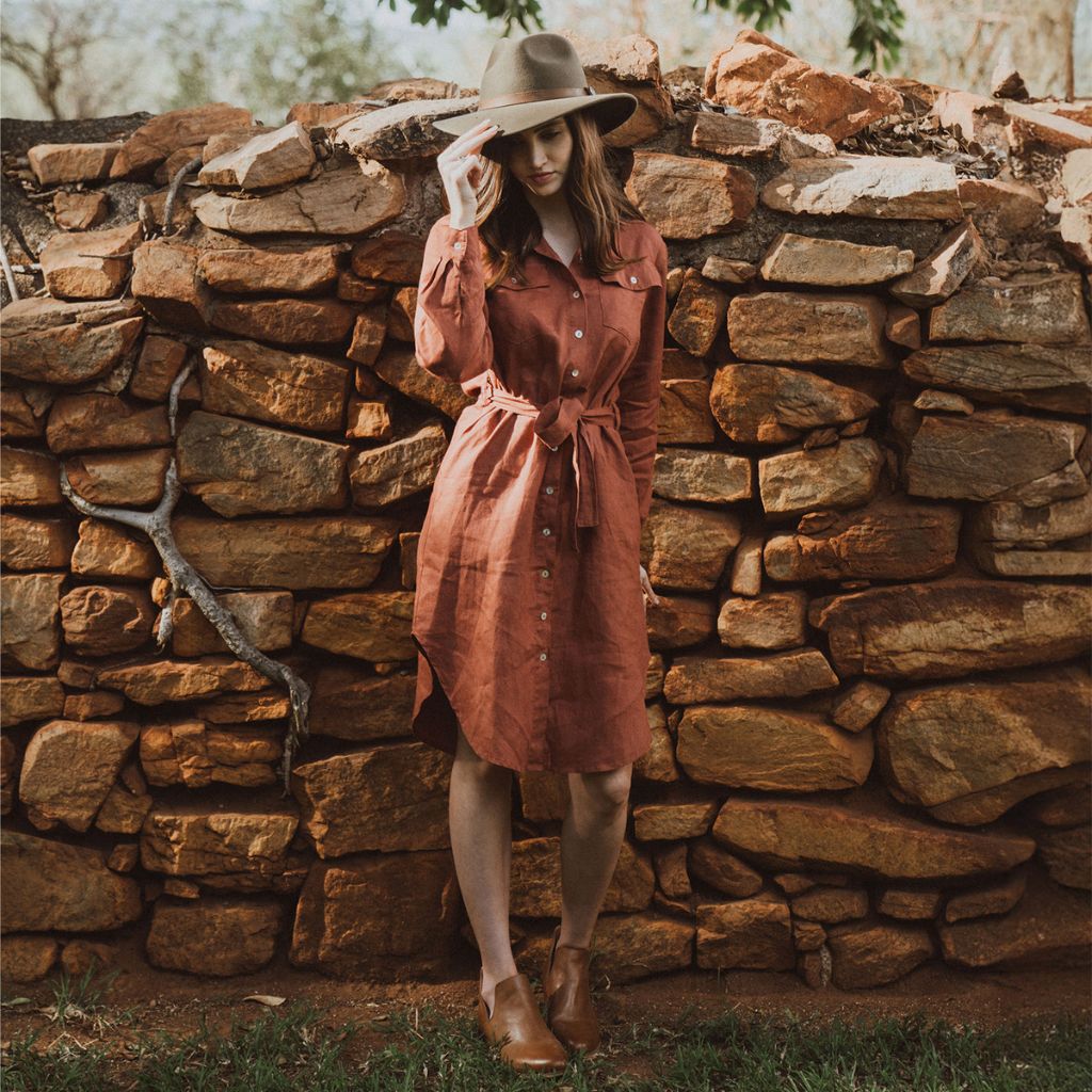 RUARK SERENGETI LINEN DRESS