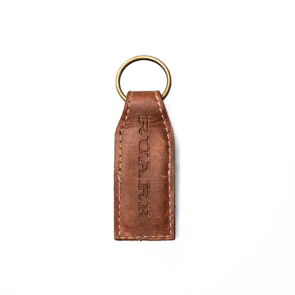 RUARK® KEY RING DARK BROWN LEATHER