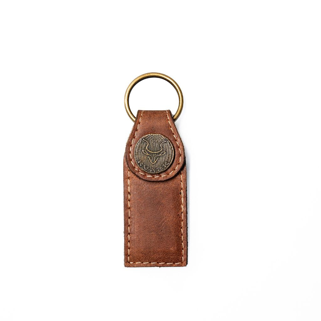 RUARK® KEY RING DARK BROWN LEATHER