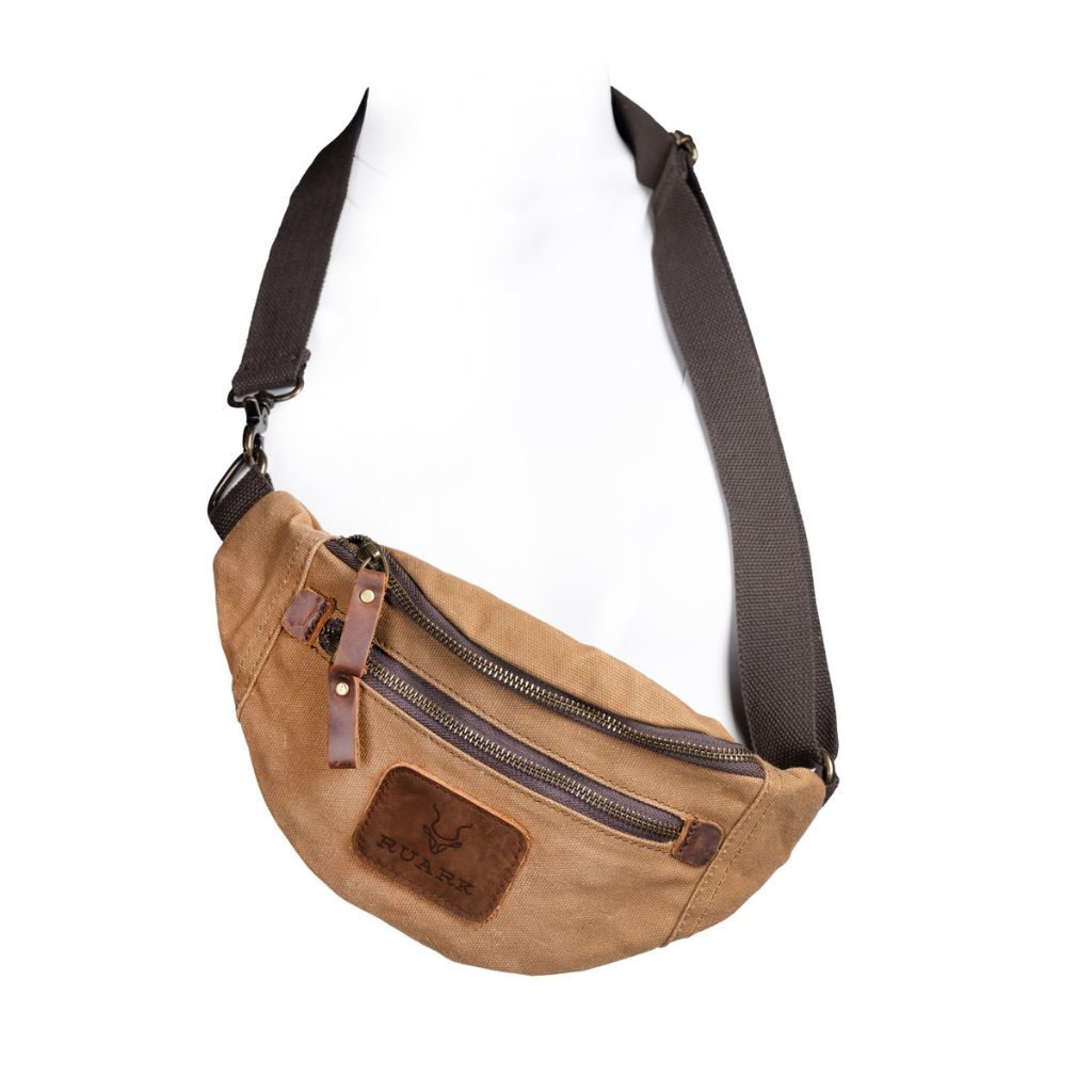 RUARK® ARUSHA WAXED COTTON MOONBAG KHAKI