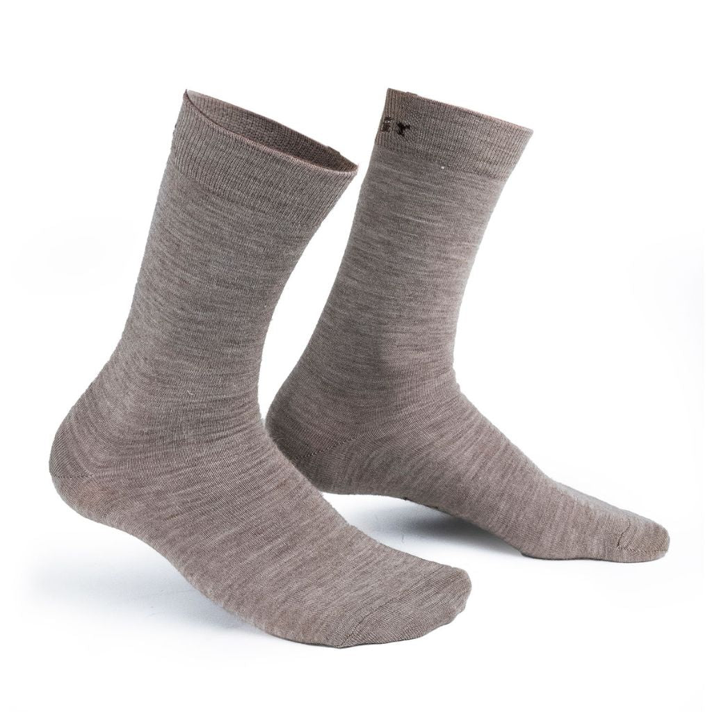 RUARK SOCKS MOHAIR 2PK CHARCOAL/KHAKI 8-11