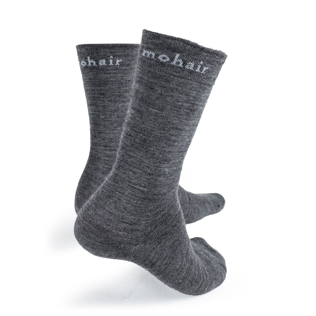 RUARK SOCKS MOHAIR 2PK CHARCOAL/KHAKI 8-11