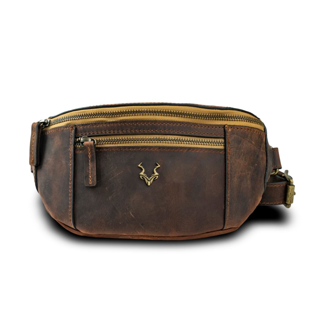 RUARK® KILWA LEATHER MOONBAG BROWN