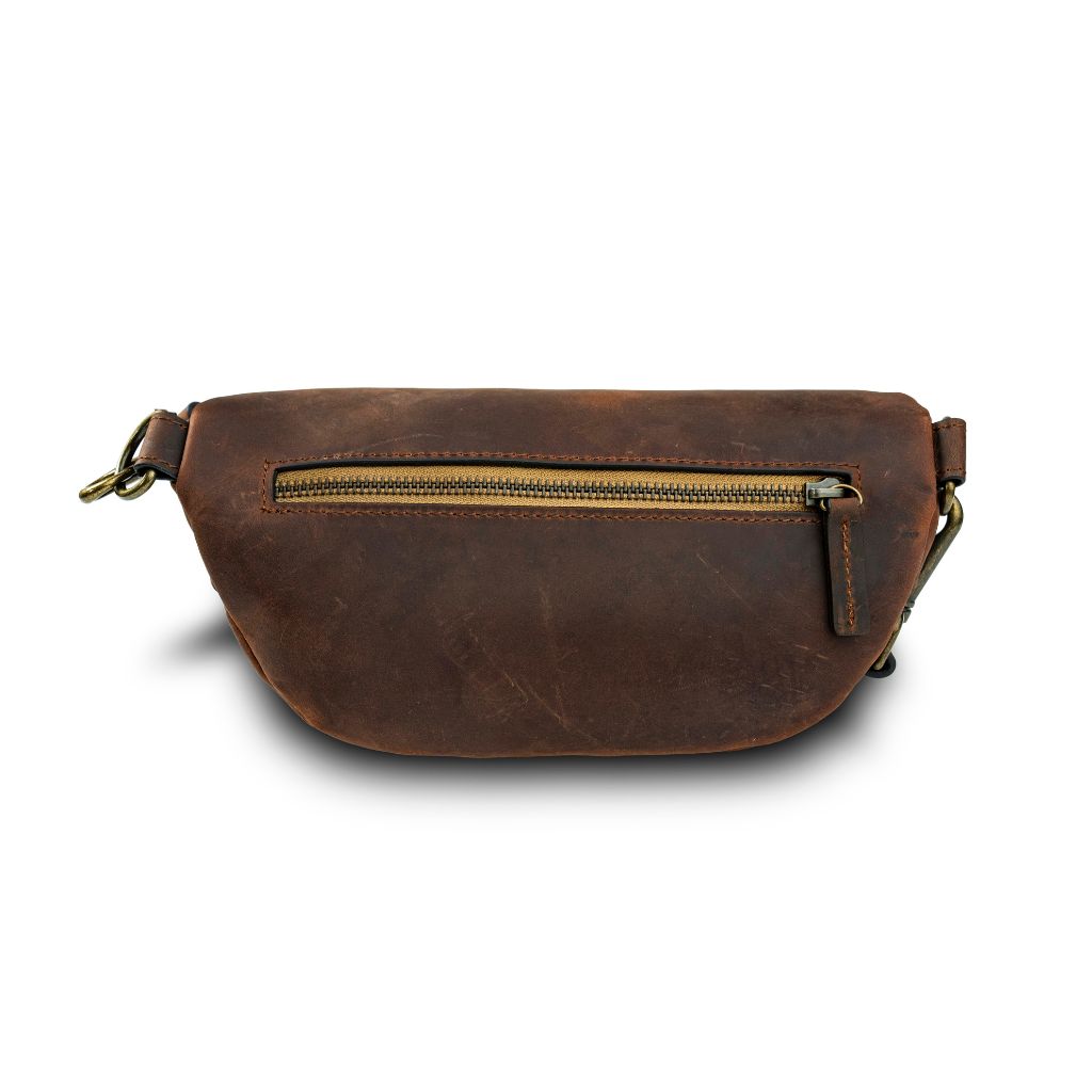 RUARK® KILWA LEATHER MOONBAG BROWN