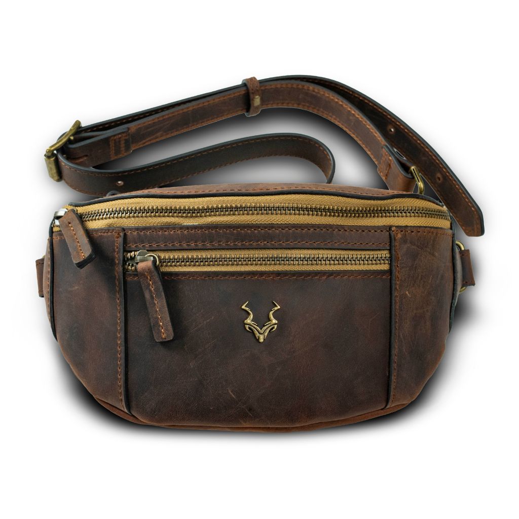 RUARK® KILWA LEATHER MOONBAG BROWN